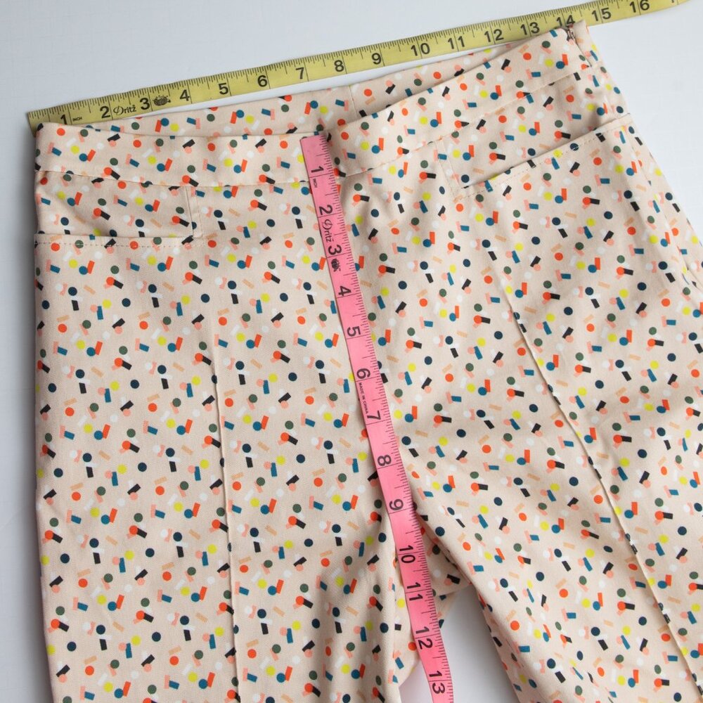 Akris Punto Pants Straight Leg Colorful Patterned Trousers Multicolor Size 4 - Picture 6 of 7